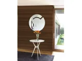 Tavolino rotondo in MDF laccato bianco e struttura in acciaio Arturo di Unico Italia
