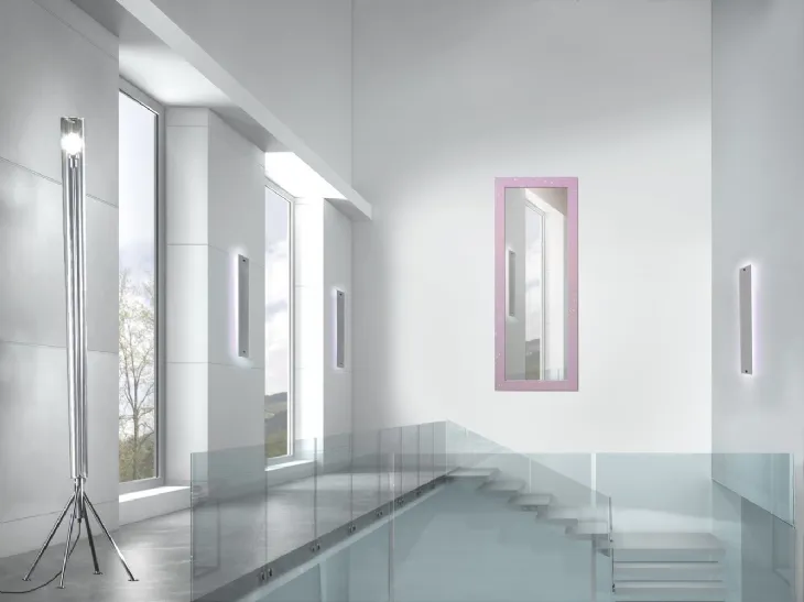 Specchio con cornice in legno glitterata Gemme di Unico Italia