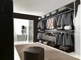 Cabina Armadio lineare in legno Wengé e struttura in alluminio Continua 002 di Unico Italia