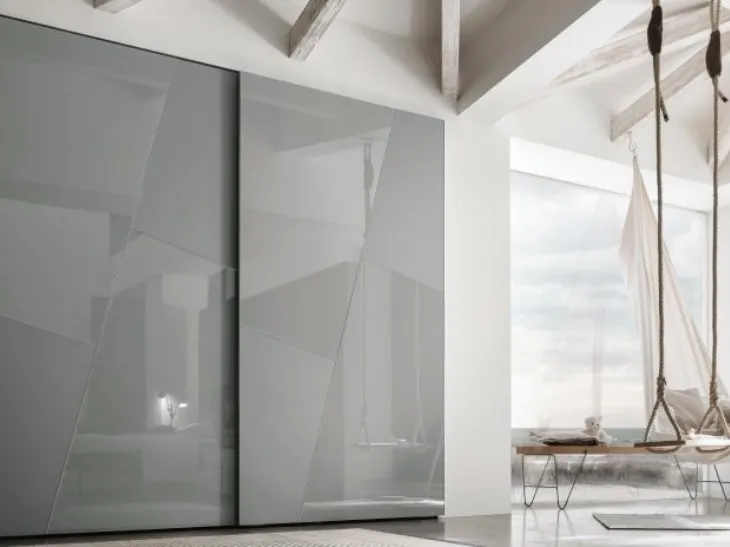 Armadio con anta scorrevole in vetro Kross di Tomasella