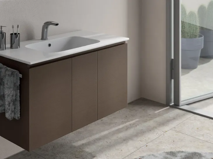 Mobile da Bagno a terra in melaminico Newsmart NS35 di Arteba