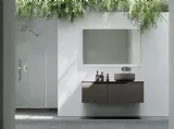 Mobile da bagno sospeso in HPL effetto ossidato Rustech RT07 di Arteba