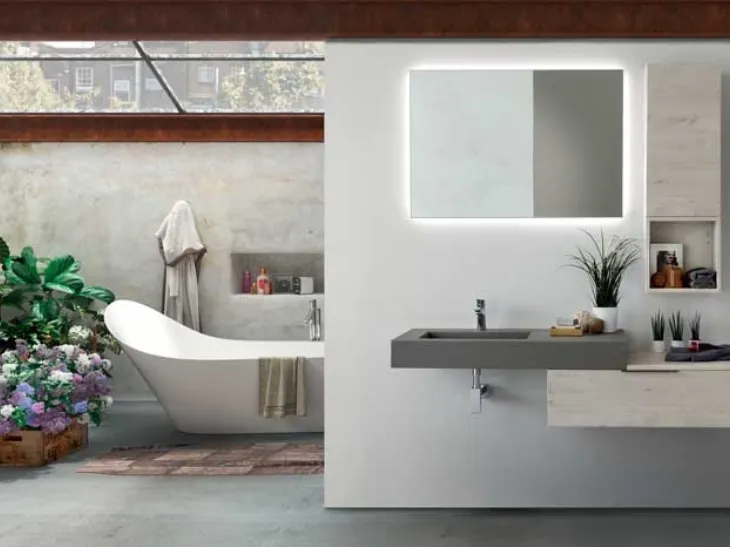 Mobile da Bagno Evo 09 in melaminico Abete Nordico di Nice