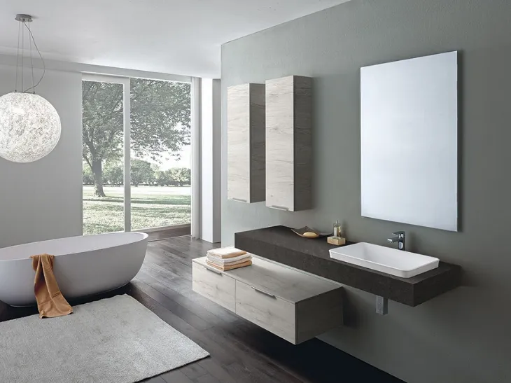 Mobile da Bagno Evo 02 Rovere Crystal di Nice