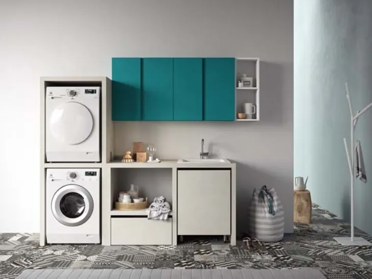 Mobile per lavanderia in laccato opaco e melaminico Idrobox di Birex