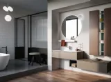 Mobile da bagno sospeso in laccato opaco e melaminico Lapis 03 di Birex