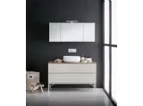 Mobile da Bagno a terra in laccato e metallo con top in marmo Unsui Memento 06 di Birex