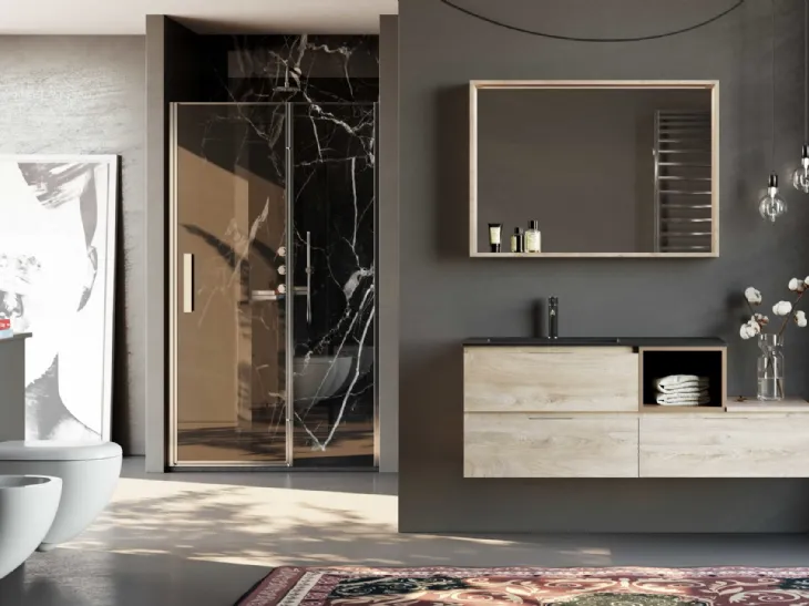 Mobile da bagno sospeso in legno Newsmart NS24 di Arteba