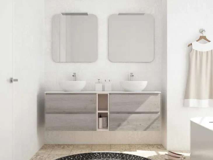 Mobile da bagno sospeso in legno Newsmart NS30 di Arteba