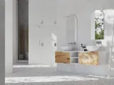 Mobile da bagno sospeso in legno e laccato bianco Rustech RT02 di Arteba