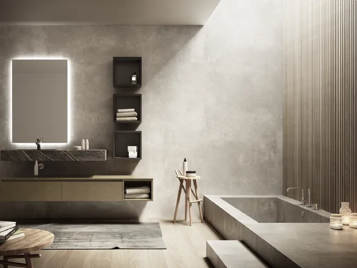 Mobile da Bagno Wind 3 Metallo Ottone e Nero di Nice