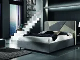 Letto in tessuto con testiera trapuntata Loft di MaxHome