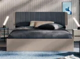 Letto moderno con testiera imbottita e trapuntata Dofia di Orme