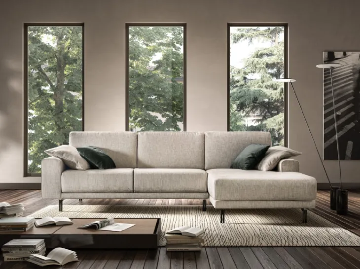 Divano con penisola Glamour di Rizzetto