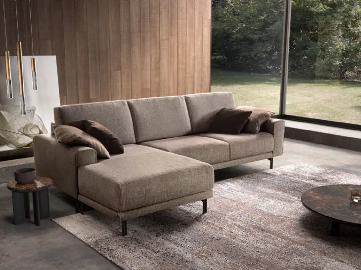 Divano con penisola Glamour di Rizzetto