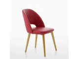 Sedia Ariel in tessuto con gambe in frassinodi Eurosedia
