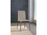 Sedia in tessuto con struttura in Faggio tinto Noce Carlotta di Unico Italia