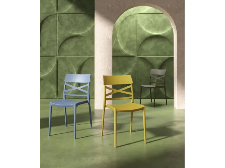 Sedia impilabile Elsa di MaxHome