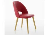Sedia Ariel in tessuto con gambe in frassino di Eurosedia