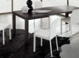 Sedia moderna in metallo e pelle Giada di Eurosedia