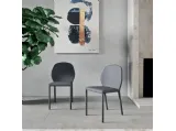 Sedia versatile ed ergonomica completamente rivestita in ecopelle vintage Tosca di Orme