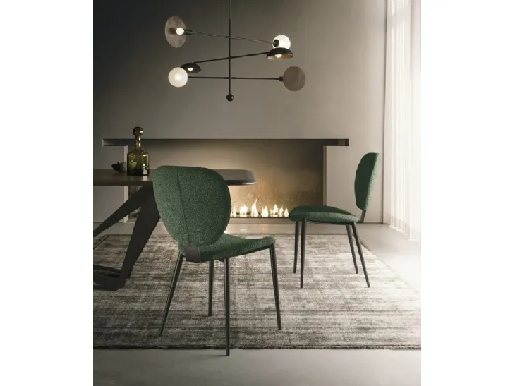 Sedia in tessuto imbottito Petra di Sedit