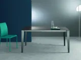 Sedia in ecopelle verde a rivestimento del metallo, Sira di Eurosedia