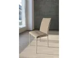 Sedia in ecopelle con struttura in metallo Twist di Unico Italia