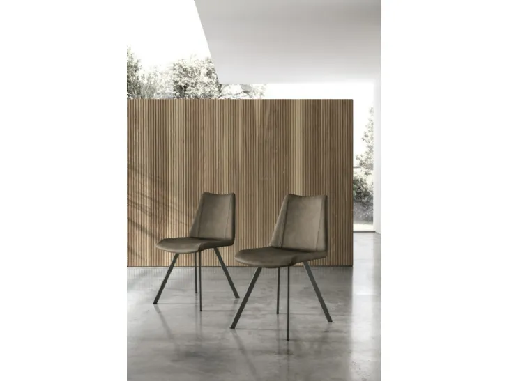 Sedia Zenda in ecopelle vintage di Sedit