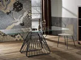 Tavolo fisso Filo in vetro trasparente di MaxHome