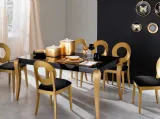 Tavolo in stile classico in laminato e metallo Impero Oro di Eurosedia