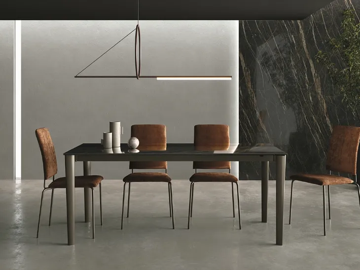 Tavolo allungabile Yago in ceramica lucida di Sedit