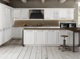 Cucina classica e al contempo moderna angolare in laccato opaco poro aperto Talia 02 di Miton
