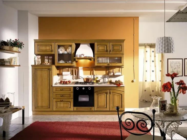 Cucina Classica lineare in rovere nodato Aline 07 di Mobilegno