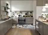 Cucina Classica angolare in legno color visone Time 06 di Mobilegno