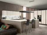 Cucina Moderna con penisola System 22 in laminato fenix Bronzo di Atra Cucine