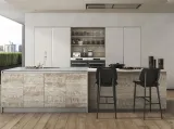 Cucina Moderne Dream 1 in legno materico e vetro satinato di Atra Cucine