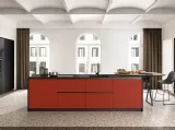 Cucina Moderna con isola Infinity 01 in laccato di Mobilegno