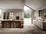Cucina Moderna con isola Médea in bilaminato di Miton