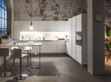 Cucina Moderna angolare finitura Sherwood bianco luna Mia 13 di Mobilegno