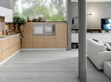 Cucina Moderna angolare in rovere naturale e rovere laccato Aura 02 di Mobilegno