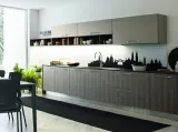 Cucina Moderna lineare in rovere grigio nodato Cloe 04 di Mobilegno