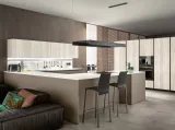 Cucina Moderna ad angolo System 22 in laminato Fenix Bronzo e Rovere Artico  di Atra Cucine