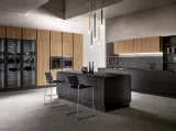 Cucina Moderna con isola System 22 Metal Dark di Atra Cucine